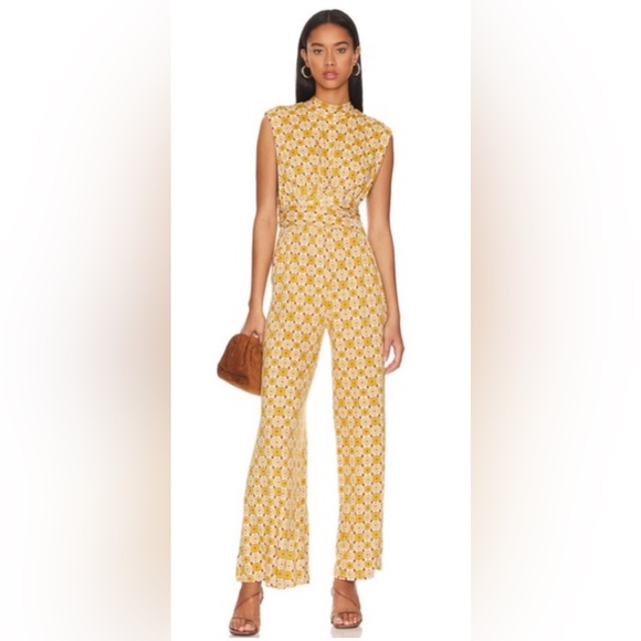 Free People Pants - NWT Free People Sunflower Combo jumpsuit